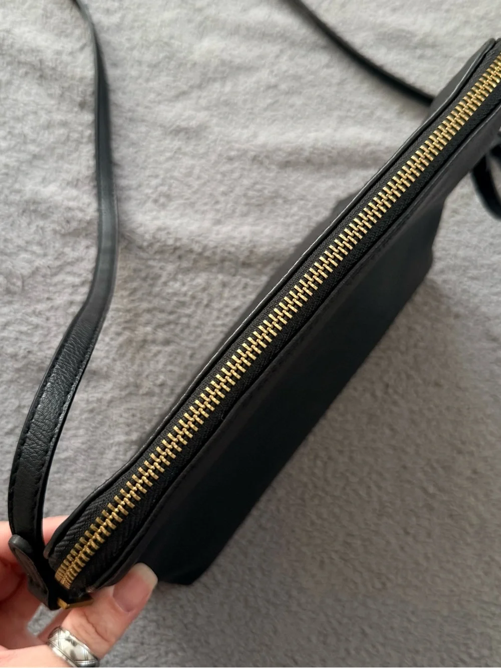 Universal Thread Black Pebbled Leather Cayden Crossbody Bag